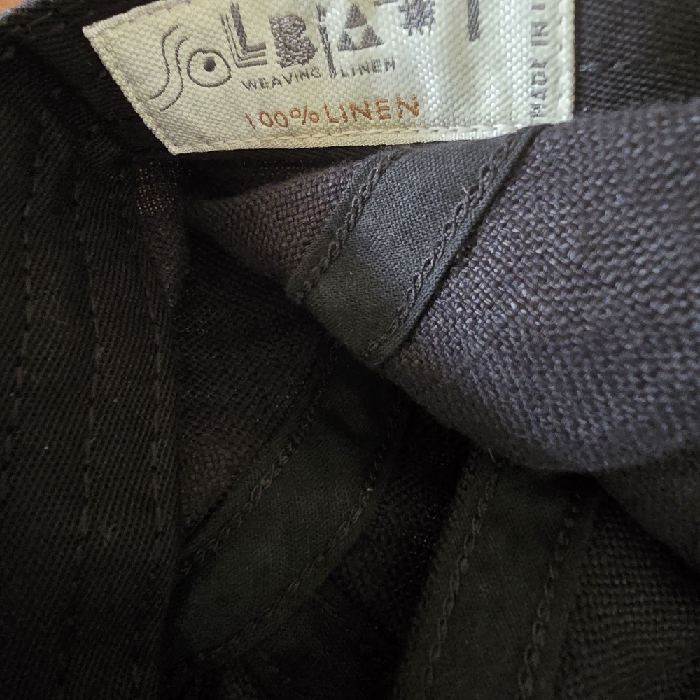 Supreme Black Linen Fitted Camp Cap - Picture 5 of 7
